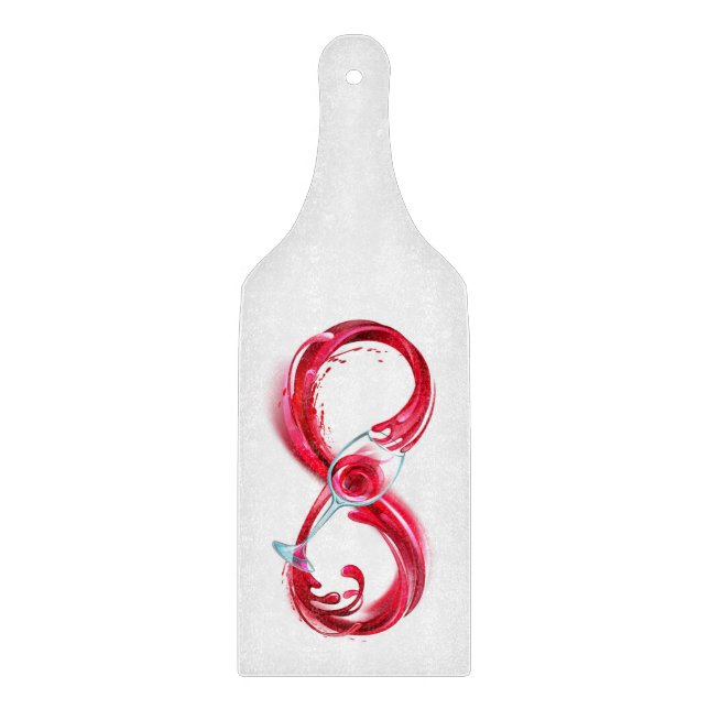 Unendlichkeit mit Rotwein Schneidebrett (Vorderseite)