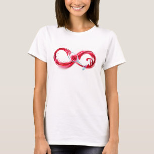 Unendlichkeit mit Rotwein T-Shirt