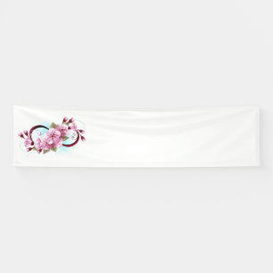 Unendlichkeit mit Sakura Blossom-Blume Banner