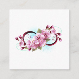 Unendlichkeit mit Sakura Blossom-Blume Begleitkarte