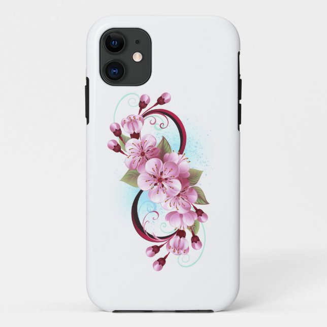 Unendlichkeit mit Sakura Blossom-Blume Case-Mate iPhone Hülle (Rückseite)