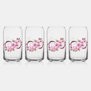 Unendlichkeit mit Sakura Blossom-Blume Dosenglas