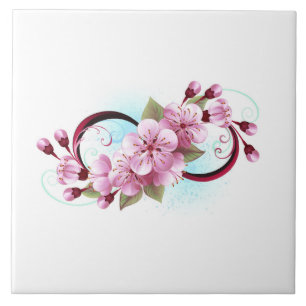 Unendlichkeit mit Sakura Blossom-Blume Fliese