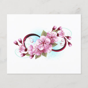 Unendlichkeit mit Sakura Blossom-Blume Flyer