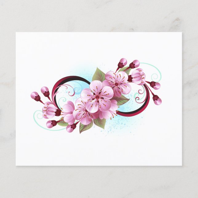 Unendlichkeit mit Sakura Blossom-Blume Flyer (Vorne)