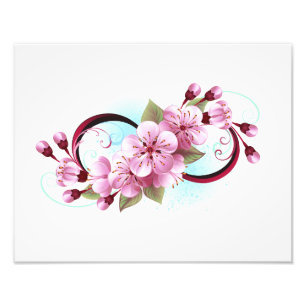 Unendlichkeit mit Sakura Blossom-Blume Fotodruck