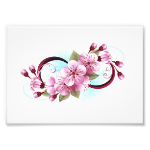 Unendlichkeit mit Sakura Blossom-Blume Fotodruck