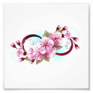 Unendlichkeit mit Sakura Blossom-Blume Fotodruck
