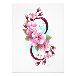 Unendlichkeit mit Sakura Blossom-Blume Fotodruck