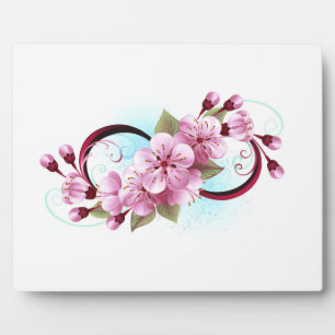 Unendlichkeit mit Sakura Blossom-Blume Fotoplatte