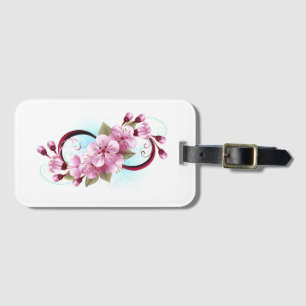 Unendlichkeit mit Sakura Blossom-Blume Gepäckanhänger