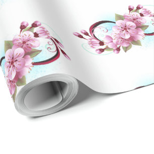 Unendlichkeit mit Sakura Blossom-Blume Geschenkpapier