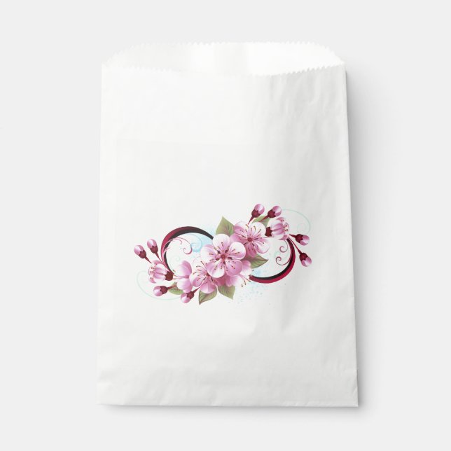 Unendlichkeit mit Sakura Blossom-Blume Geschenktütchen (Vorderseite)