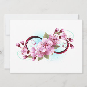 Unendlichkeit mit Sakura Blossom-Blume Karte