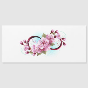 Unendlichkeit mit Sakura Blossom-Blume Magneteinladung