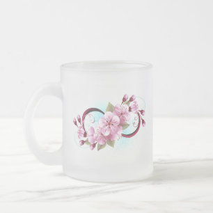 Unendlichkeit mit Sakura Blossom-Blume Mattglastasse