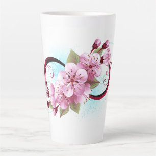 Unendlichkeit mit Sakura Blossom-Blume Milchtasse