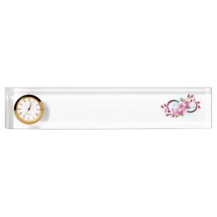Unendlichkeit mit Sakura Blossom-Blume Namensplakette