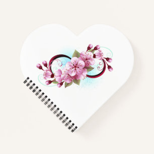 Unendlichkeit mit Sakura Blossom-Blume Notizbuch
