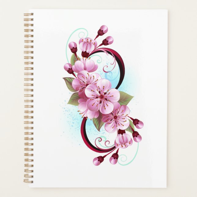 Unendlichkeit mit Sakura Blossom-Blume Planer (Vorderseite)