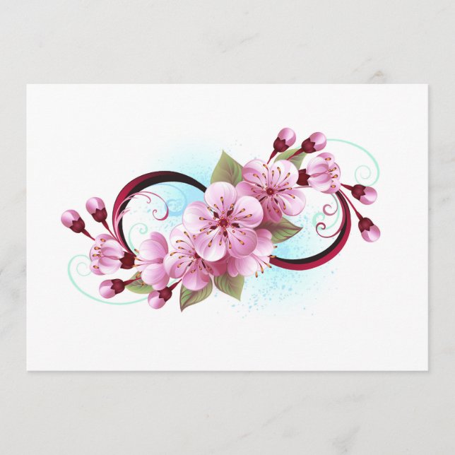 Unendlichkeit mit Sakura Blossom-Blume Programm (Vorderseite)