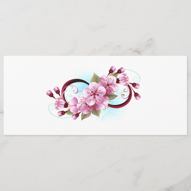 Unendlichkeit mit Sakura Blossom-Blume Programm (Vorderseite)