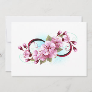 Unendlichkeit mit Sakura Blossom-Blume Save The Date