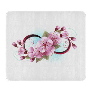 Unendlichkeit mit Sakura Blossom-Blume Schneidebrett