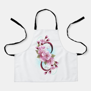 Unendlichkeit mit Sakura Blossom-Blume Schürze