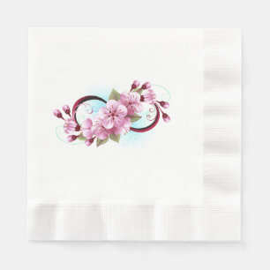 Unendlichkeit mit Sakura Blossom-Blume Serviette