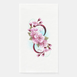 Unendlichkeit mit Sakura Blossom-Blume Serviette