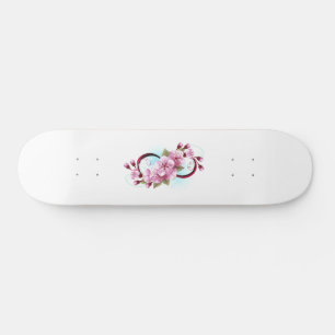 Unendlichkeit mit Sakura Blossom-Blume Skateboard