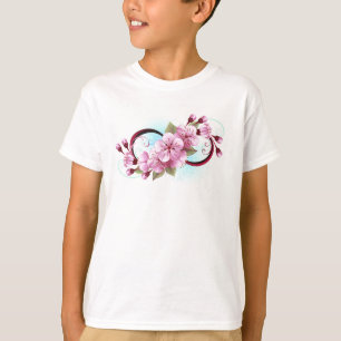 Unendlichkeit mit Sakura Blossom-Blume T-Shirt