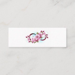Unendlichkeit mit Sakura Blossom-Blume Telefonnummerkarte