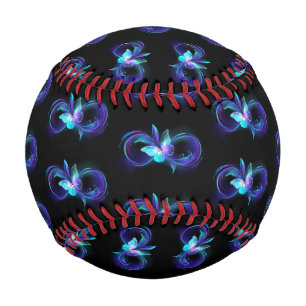 Unendlichkeit mit Zauberschmetterling glänzen Baseball