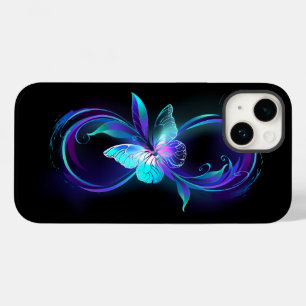Unendlichkeit mit Zauberschmetterling glänzen Case-Mate iPhone 14 Hülle