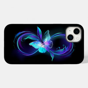 Unendlichkeit mit Zauberschmetterling glänzen Case-Mate iPhone 14 Plus Hülle