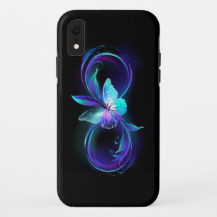 Unendlichkeit mit Zauberschmetterling glänzen Case-Mate iPhone Hülle
