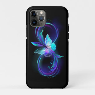 Unendlichkeit mit Zauberschmetterling glänzen Case-Mate iPhone Hülle