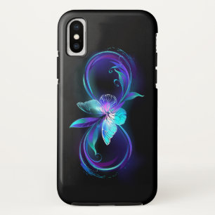 Unendlichkeit mit Zauberschmetterling glänzen Case-Mate iPhone Hülle