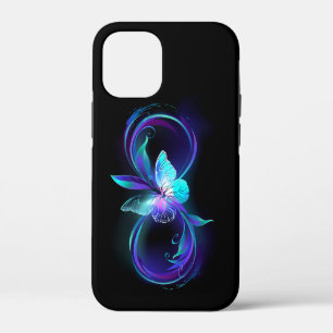 Unendlichkeit mit Zauberschmetterling glänzen Case-Mate iPhone Hülle