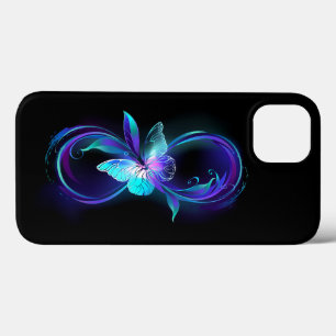 Unendlichkeit mit Zauberschmetterling glänzen Case-Mate iPhone Hülle