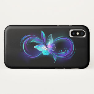Unendlichkeit mit Zauberschmetterling glänzen Case-Mate iPhone Hülle
