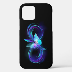 Unendlichkeit mit Zauberschmetterling glänzen Case-Mate iPhone Hülle