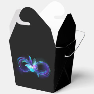 Unendlichkeit mit Zauberschmetterling glänzen Geschenkschachtel