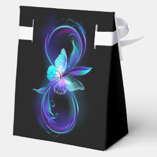 Unendlichkeit mit Zauberschmetterling glänzen Geschenkschachtel