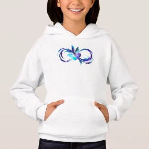 Unendlichkeit mit Zauberschmetterling glänzen Hoodie