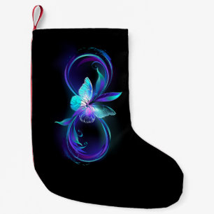 Unendlichkeit mit Zauberschmetterling glänzen Kleiner Weihnachtsstrumpf