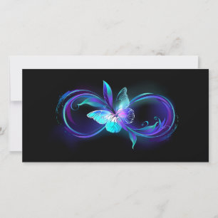 Unendlichkeit mit Zauberschmetterling glänzen Save The Date