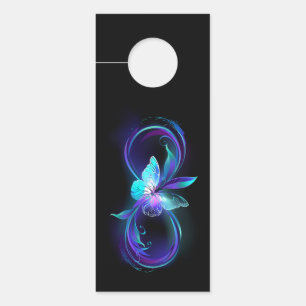 Unendlichkeit mit Zauberschmetterling glänzen Türanhänger